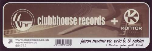 Cover Jason Nevins vs. Eric B. & Rakim - I Know You Got Soul (12) Schallplatten Ankauf