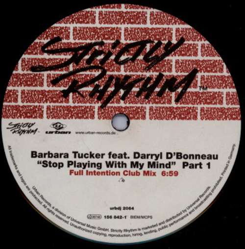 Cover Barbara Tucker Feat. Darryl D'Bonneau - Stop Playing With My Mind (Pt. 1) (12) Schallplatten Ankauf