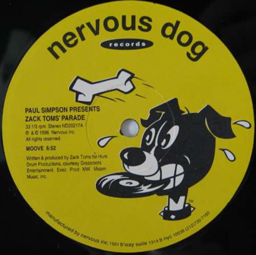 Cover Paul Simpson Presents Zack Toms' Parade - Moove / Get Up Everybody (12) Schallplatten Ankauf