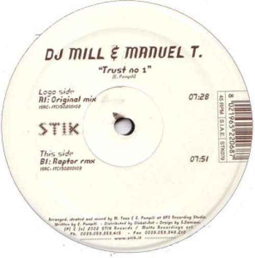 Cover DJ Mill & Manuel T. - Trust No 1 (12) Schallplatten Ankauf