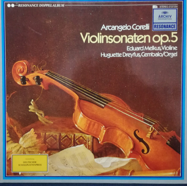 Cover Arcangelo Corelli, Eduard Melkus, Huguette Dreyfus - Violinsonaten Op.5 (2xLP, Album, Gat) Schallplatten Ankauf