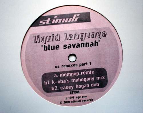 Cover Liquid Language - Blue Savannah (Remixes) (12) Schallplatten Ankauf