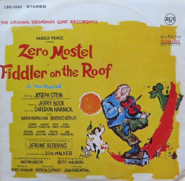Cover Original Broadway Cast*, Jerry Bock - Zero Mostel In Fiddler On The Roof (The Original Broadway Cast Recording) (LP, Album) Schallplatten Ankauf