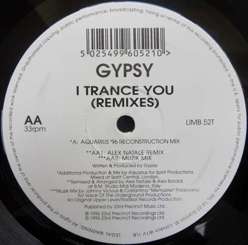 Cover Gypsy (4) - I Trance You (Remixes) (12) Schallplatten Ankauf