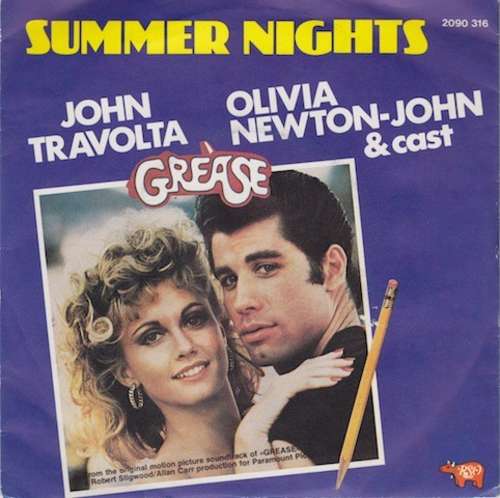 Cover John Travolta & Olivia Newton-John / Louis St. Louis - Summer Nights / Rock 'n' Roll Party Queen (7, Single) Schallplatten Ankauf