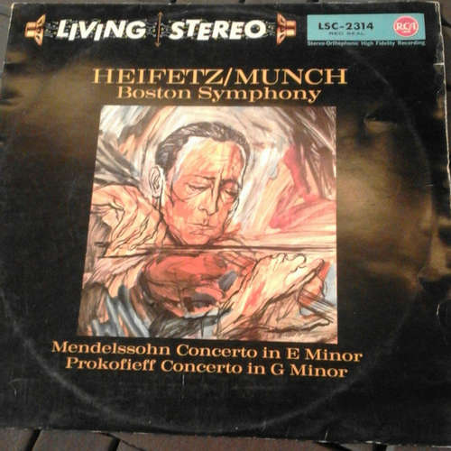 Cover Heifetz*, Munch*, Boston Symphony* - Mendelssohn - Concerto In E Minor, Prokofieff - Concerto In G Minor (LP, Album) Schallplatten Ankauf