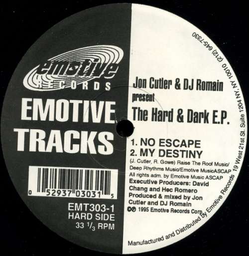 Cover Jon Cutler & DJ Romain - The Hard & Dark E.P. (12, EP) Schallplatten Ankauf