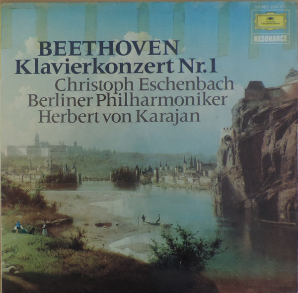 Cover Beethoven* - Christoph Eschenbach - Berliner Philharmoniker · Herbert von Karajan - Klavierkonzert Nr. 1 C-dur (LP, RE) Schallplatten Ankauf