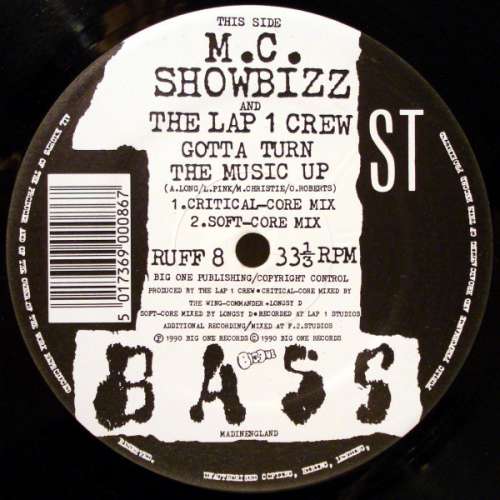 Cover M.C. Showbizz and The Lap 1 Crew - Gotta Turn The Music Up (12) Schallplatten Ankauf