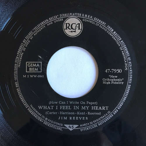 Bild Jim Reeves - (How Can I Write On Paper) What I Feel In My Heart (7, Single) Schallplatten Ankauf