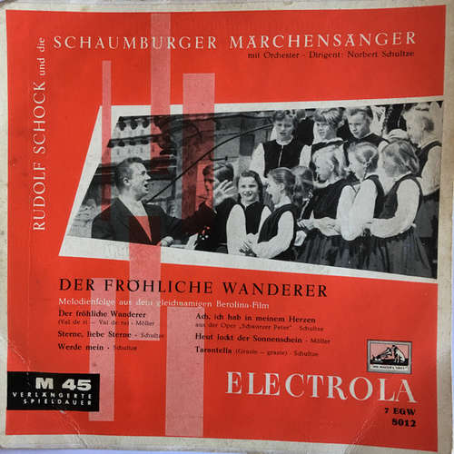 Cover Rudolf Schock - Der Fröhliche Wanderer (7, EP) Schallplatten Ankauf