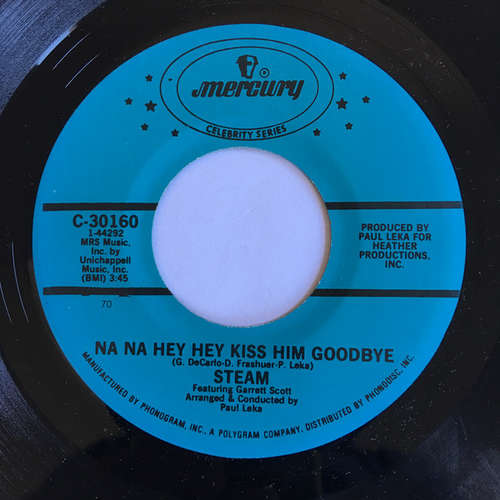 Cover Steam - Na Na Hey Hey Kiss Him Goodbye / Don't Stop Lovin' Me (7, Single) Schallplatten Ankauf