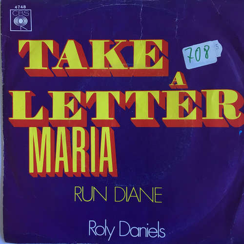 Cover Roly Daniels - Take A Letter Maria (7) Schallplatten Ankauf