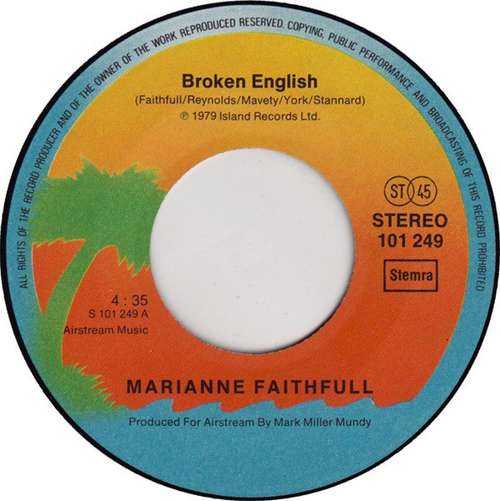 Cover Marianne Faithfull - Broken English (7, Single) Schallplatten Ankauf