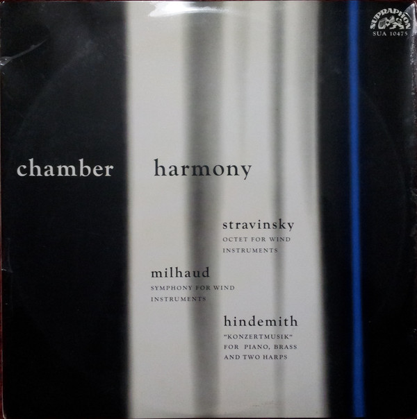 Cover Chamber Harmony* - Stravinsky* ‧ Milhaud* ‧ Hindemith* - Octet / Symphony No. 5 / Konzertmusik (LP, Red) Schallplatten Ankauf
