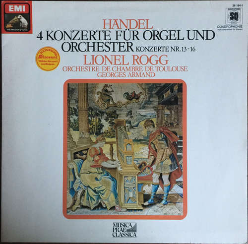 Cover Händel*, Lionel Rogg - 4 Konzerte Für Orgel Und Orchester Konzerte Nr. 13~16 (LP, Album, Quad, Club, RP) Schallplatten Ankauf