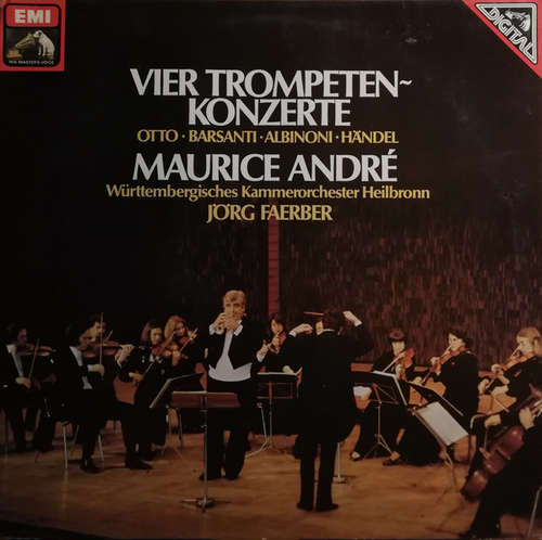 Cover Otto* / Barsanti* / Albinoni* / Händel* - Maurice André, Württembergisches Kammerorchester, Jörg Faerber - Vier Trompetenkonzerte (LP) Schallplatten Ankauf