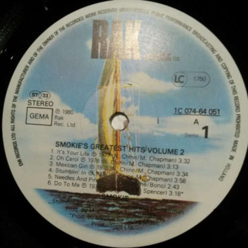 Cover Smokie - Smokie's Greatest Hits Volume 2 (LP, Comp) Schallplatten Ankauf