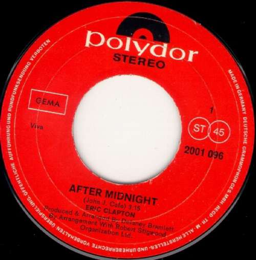 Cover Eric Clapton - After Midnight (7) Schallplatten Ankauf