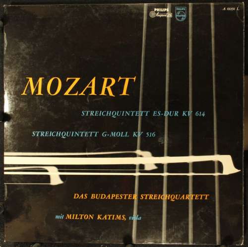 Cover Mozart*, Das Budapester Streichquartett* mit Milton Katims - Streichquintett Es-Dur KV 614 | Streichquintett G-Moll KV 516 (LP) Schallplatten Ankauf