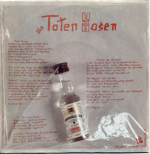 Cover Die Toten Hosen - Bommerlunder / Opel Gang (7, Single, RE) Schallplatten Ankauf
