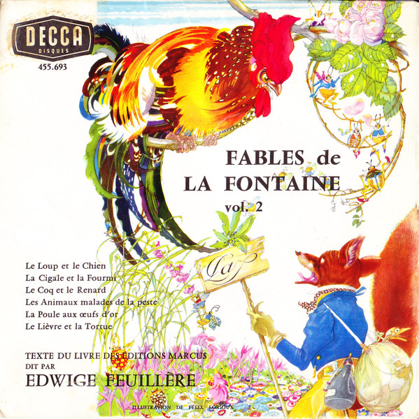 Cover Edwige Feuillère - Fables De La Fontaine Vol.2 (7, EP) Schallplatten Ankauf
