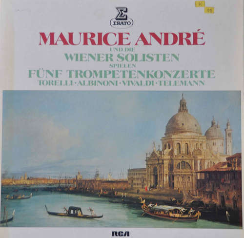 Cover Maurice André, Die Wiener Solisten, Torelli* •  Albinoni* •  Vivaldi* •  Telemann* - Fünf Trompetenkonzerte (LP) Schallplatten Ankauf