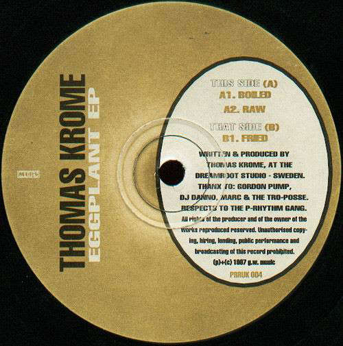 Cover Thomas Krome - Eggplant EP (12, EP) Schallplatten Ankauf
