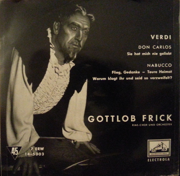 Cover Gottlob Frick - Verdi (7, Mono) Schallplatten Ankauf