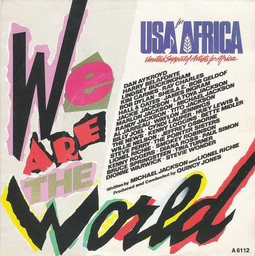 Cover USA For Africa - We Are The World (7) Schallplatten Ankauf
