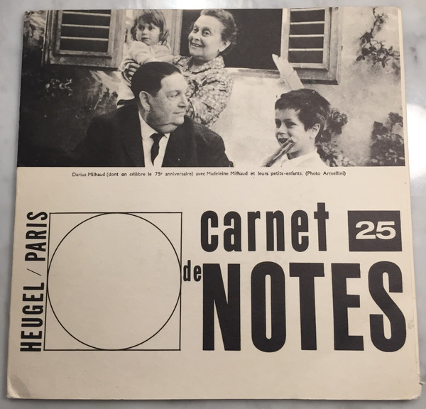 Cover André Jolivet, Pierre Hasquenoph, Darius Milhaud - Carnet De Notes 25 (7, EP, S/Edition) Schallplatten Ankauf