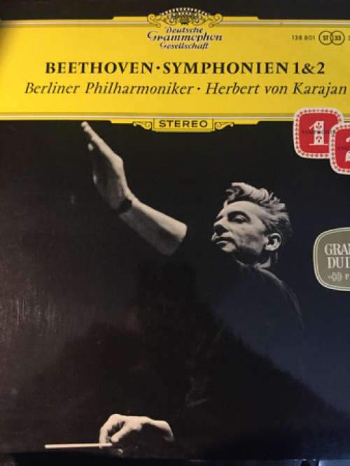 Cover Beethoven* - Herbert von Karajan · Berliner Philharmoniker - Symphonien 1 & 2 (LP, RP) Schallplatten Ankauf
