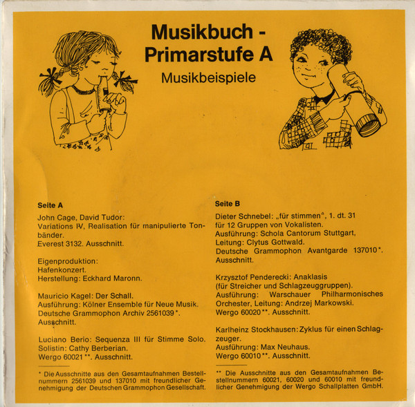 Cover Various - Musikbuch - Primarstufe A (7, EP) Schallplatten Ankauf
