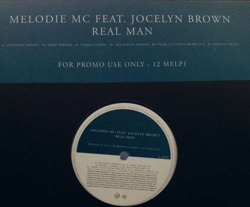 Cover Melodie MC Feat. Jocelyn Brown - Real Man (12, Promo) Schallplatten Ankauf