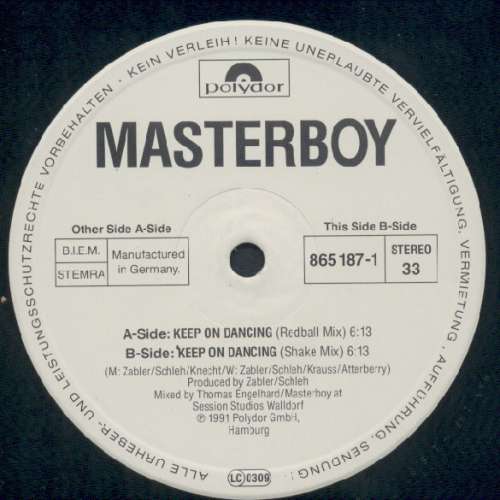 Cover Masterboy - Keep On Dancing (12) Schallplatten Ankauf