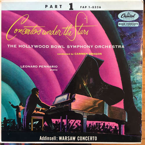 Cover The Hollywood Bowl Symphony Orchestra Conducted By Carmen Dragon - Addinsell: Warsaw Concerto (7) Schallplatten Ankauf