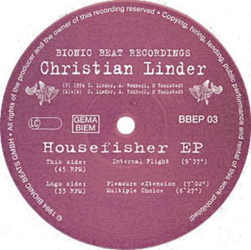Cover Christian Linder - Housefisher EP (12, EP) Schallplatten Ankauf