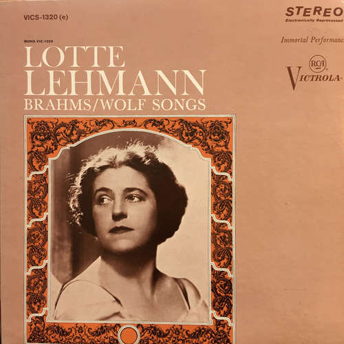 Cover Lotte Lehmann - Brahms/Wolf Songs (LP, Comp, RE, Ste) Schallplatten Ankauf