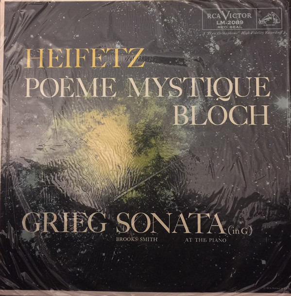 Bild Heifetz*, Bloch*, Grieg*, Brooks Smith (2) - Poème Mystique · Sonata (In G) (LP, Mono) Schallplatten Ankauf