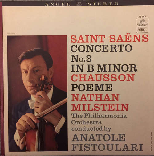 Cover Nathan Milstein, Anatole Fistoulari - Saint Saens: Concerto #3 and Chausson: Poeme (LP, Album) Schallplatten Ankauf