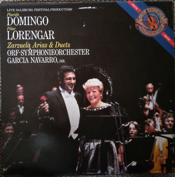 Cover Placido Domingo, Pilar Lorengar, ORF Symphonieorchester, Garcia Navarro - Zarzuela Arias & Duets (LP, Album) Schallplatten Ankauf
