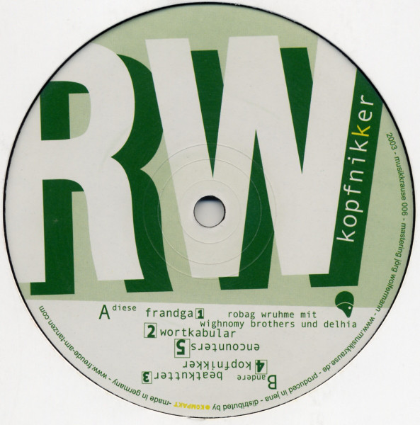 Cover Robag Wruhme - Kopfnikker (12) Schallplatten Ankauf