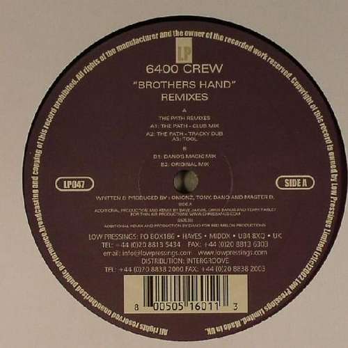 Cover 6400 Crew - Brothers Hand (Remixes) (12) Schallplatten Ankauf