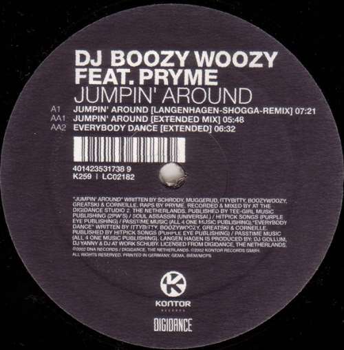 Cover DJ Boozy Woozy* Feat. Pryme* - Jumpin' Around (12) Schallplatten Ankauf