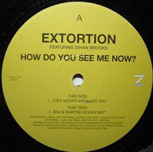 Cover Extortion Featuring Dihan Brooks - How Do You See Me Now? (12) Schallplatten Ankauf