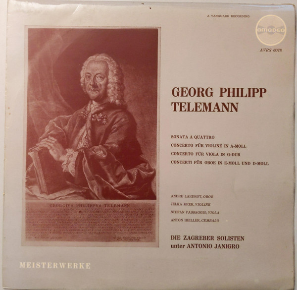 Cover Georg Philipp Telemann, Die Zagreber Solisten*, Antonio Janigro - Concertos (LP, Mono) Schallplatten Ankauf
