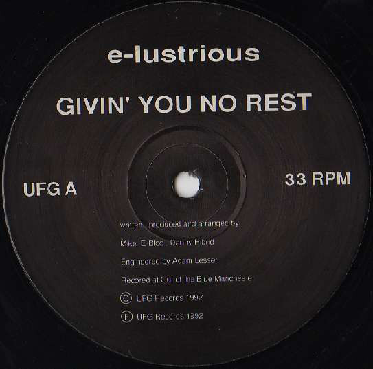 Cover E-Lustrious Featuring Deborah French - Givin' You No Rest (12) Schallplatten Ankauf
