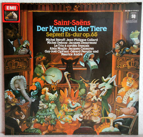 Cover Camille Saint-Saëns - Septett Op. 65; Der Karneval Der Tiere (LP, Album, Clu) Schallplatten Ankauf