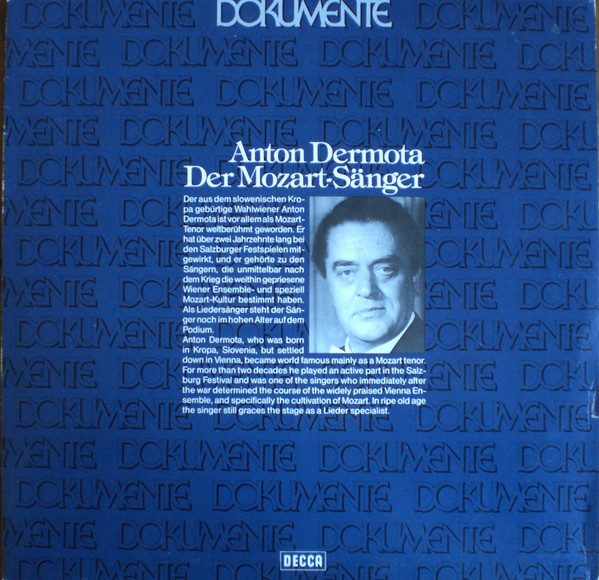 Cover Anton Dermota - Der Mozart-Sänger (LP, Mono, RE) Schallplatten Ankauf