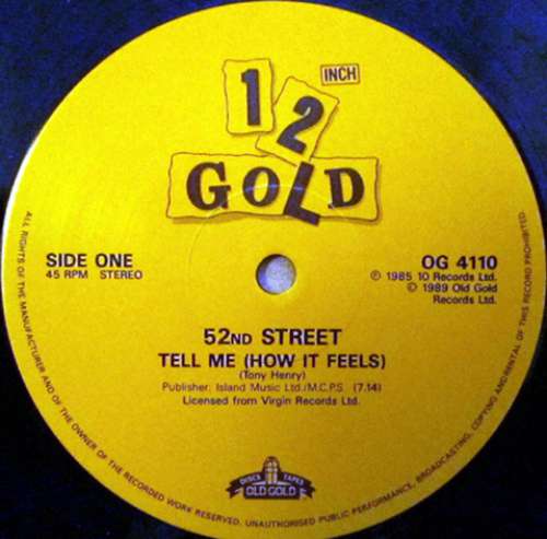 Cover 52nd Street - Tell Me (How It Feels) / You're My Last Chance (12) Schallplatten Ankauf